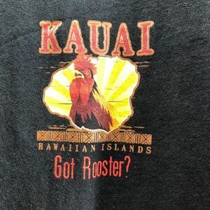 Vintage Kauai Hawaii Shirt Men's Extra Large Black Rooster Alarm Chicks No Tags